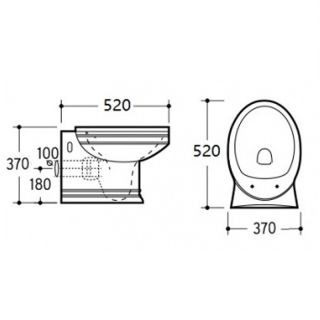 Унитаз CeramaLux Lux Classic 4288 приставной с сиденьем Микролифт